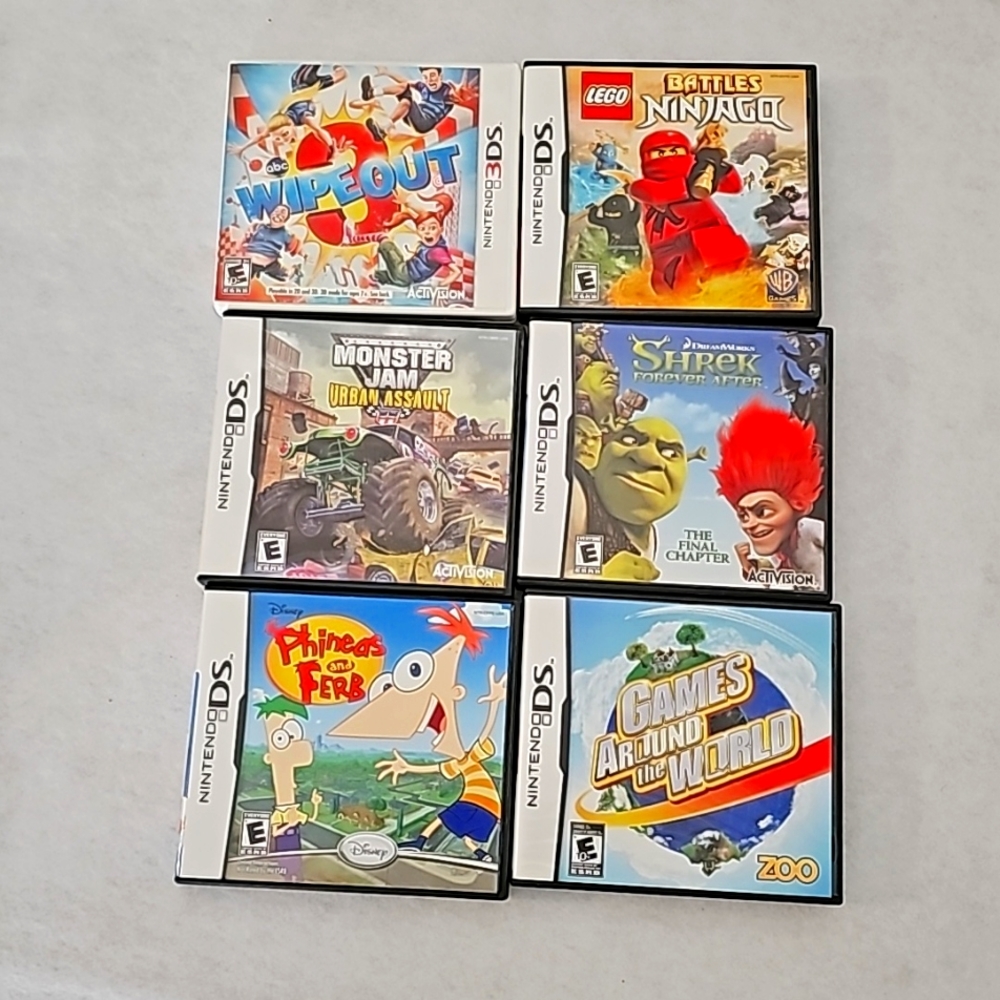 6- Nintendo DS games w/cases & booklets